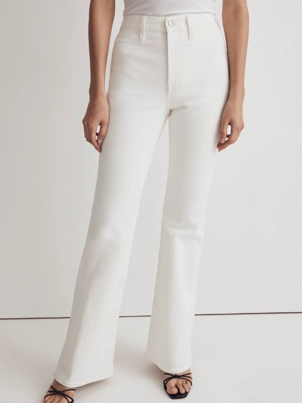 Madewell The Perfect Vintage Flare Jean Tile White Size 28